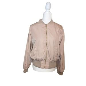 Blush/ Tan Bomber Jacket size M